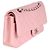 Borsa Chanel Pink Quilted Caviar Medium Classic Double Flap Bag - vista 4