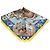 Foulard Hermès Jaune Vif Bleu Azur Multicolor Silk Faune Et Flore Du Texas Scarf 90 - vista 2