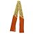 Hermès Jaune Argent Orange Vif Silk Les Cles A Pois Silk Fringe Twilly