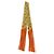 Hermès Jaune Argent Orange Vif Silk Les Cles A Pois Silk Fringe Twilly - vista 3