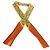 Hermès Jaune Argent Orange Vif Silk Les Cles A Pois Silk Fringe Twilly - vista 4