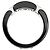 Anello Chanel Ultra in ceramica nera e oro bianco 18K - vista 6