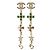 Pendientes Chanel Coco Mark Rhinestone Clover Star Swing