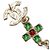 Pendientes Chanel Coco Mark Rhinestone Clover Star Swing - vista 3