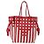LOEWE Tote Bag Leder Rot Silber - Ansicht 2
