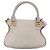 Chloé Bolsa de Ombro Chloe Marcie em Couro Cinza e Dourado - vista 3