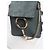 Chloé Borsa a tracolla Faye Mini Bracelet in camoscio blu e pelle - vista 11