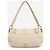 Prada Bolsa de ombro em denim bege com franjas e fecho turn-lock - vista 3