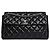 Chanel Borsa a patta Lady Pearly in pelle di vitello trapuntata nera 2012
