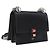 FENDI Canay Chain Shoulder Bag Leather Black Silver 8M0381