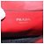 PRADA Bolso de hombro con cadena de piel rojo plata - vista 19