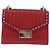 PRADA Bolso de hombro con cadena de piel rojo plata - vista 2