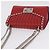PRADA Bolso de hombro con cadena de piel rojo plata - vista 6