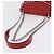 PRADA Bolso de hombro con cadena de piel rojo plata - vista 7