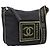 CHANEL Sports Line Shoulder Bag Canvas Black Silver CC