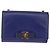 Salvatore Ferragamo Vala Chain Shoulder Bag Leather Blue Gold Tone - vista 2
