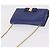 Salvatore Ferragamo Vala Chain Shoulder Bag Leather Blue Gold Tone - vista 6