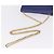 Salvatore Ferragamo Vala Chain Shoulder Bag Leather Blue Gold Tone - vista 7