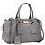 BURBERRY Hand Bag Leather 2way Gray Gold