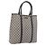 GUCCI GG Supreme Tote Bag PVC Navy Silver 223668
