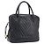 CHANEL V Stitch Hand Bag Leather Black Gold Tone CC