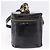 CHANEL Vanity Cosmetic Pouch Patent 2way Black Gold Tone CC - vista 4