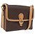 Céline CELINE Macadam Shoulder Bag PVC Brown Gold Tone