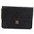 CHANEL Chain Shoulder Bag Lamb Skin Black Gold CC - vista 13