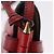 LOEWE Mini Gate Bag Sac à bandoulière en cuir rouge et or - vue 18