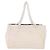 CHANEL Chain Tote Bag Canvas White Gold CC - vista 13