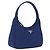 PRADA Bolso Pouch de Mano Nylon Azul Plata