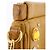 Miu Miu Madras Shoulder Bag Leather Yellow Gold - vue 10