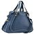 Chloé Chloe Paraty Hand Bag Leather 2way Blue Gold