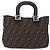 FENDI Zucca Canvas Hand Bag Black Brown - vista 13