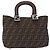 FENDI Zucca Canvas Hand Bag Black Brown - vista 2