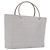 CHANEL Choco Bar Hand Bag Nylon Gris Plata CC