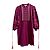 Antik Batik Vestido largo de algodón violeta con bordados étnicos