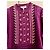 Antik Batik Vestido largo de algodón violeta con bordados étnicos - vista 5