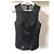 Pinko Ärmelloses Top oder Tanktop aus schwarzem Satin und Mesh Gr. S oder 36 - Ansicht 2