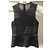 Pinko Ärmelloses Top oder Tanktop aus schwarzem Satin und Mesh Gr. S oder 36 - Ansicht 3
