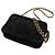 Borsa a tracolla Chanel in camoscio nero con catena dorata