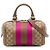 Borsa Boston Gucci Joy Small in tela GG beige con Web