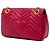 Borsa a tracolla Gucci Red Medium GG Marmont Matelassé in pelle di vitello - vista 2