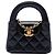 Borsa Chanel Kelly Shopper Nano in pelle di vitello invecchiata nera