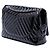 Chanel Black Jumbo Classic Chevron Patent Double Flap - vista 2