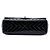 Chanel Black Jumbo Classic Chevron Patent Double Flap - vista 3