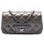 Chanel Gray Extra Mini Rectangular Classic Metallic Lambskin Single Flap