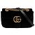 Gucci Borsa a tracolla Small GG Marmont in velluto matelassé nero