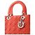 Dior Orange Medium Lambskin Cannage Lady Dior - vista 10