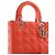 Dior Orange Medium Lambskin Cannage Lady Dior - vista 11
